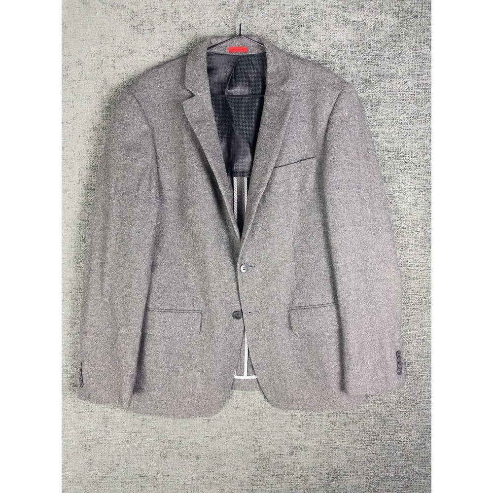 John Varvatos USA Blazer Mens 38R Gray Wool Blend Single Breasted Business